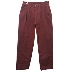 Free People Cya Later Skate Trouser Grannycore Preppy Coastal Pants S 4 Burgundy